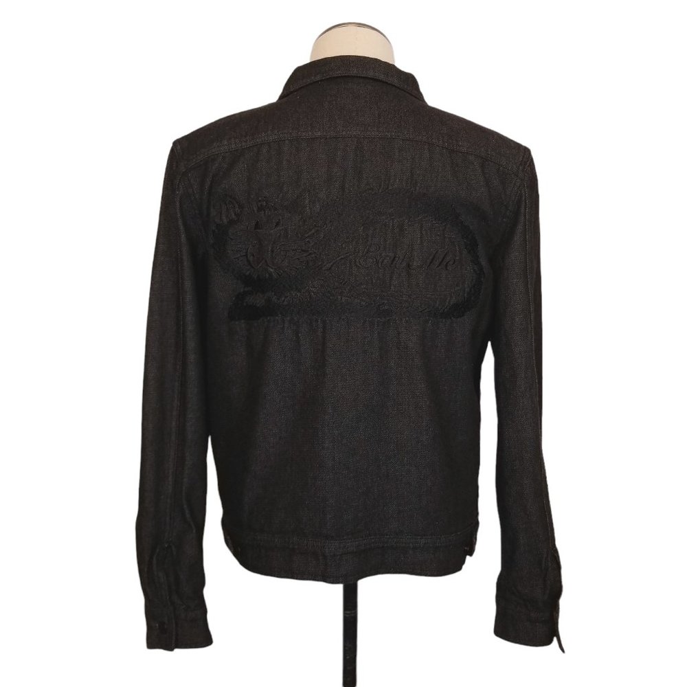 Ripndip "Eat me" Embroidered Denim Jean Jacket Black Sz Medium